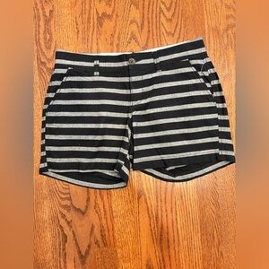 Women’s Old Navy Black & Grey Striped Shorts